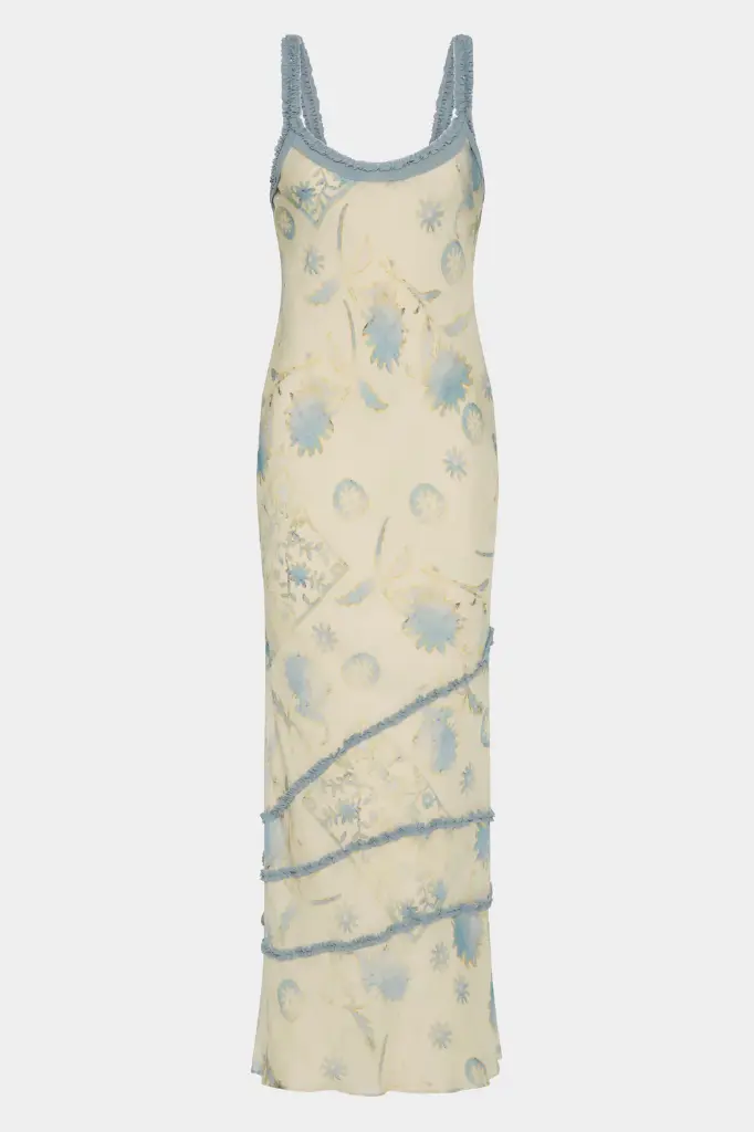 Cecile Ruffle Slip Dress