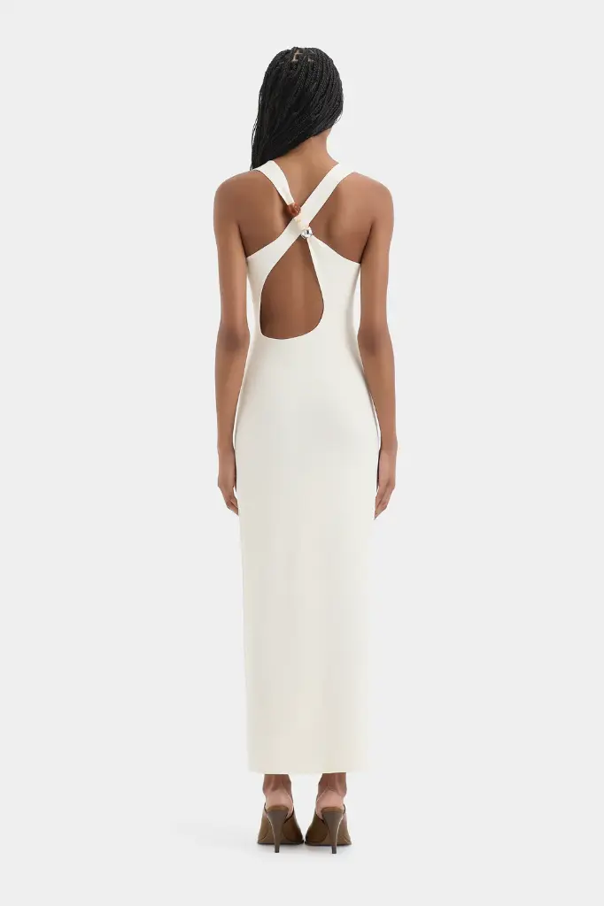 Sabah Cross Back Midi Dress