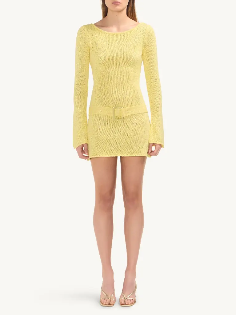Maya Long Sleeve Belted Dress