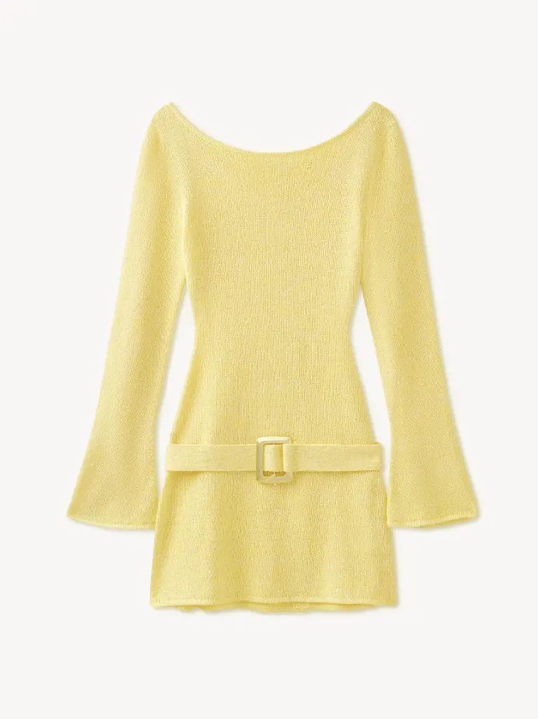 Maya Long Sleeve Belted Dress