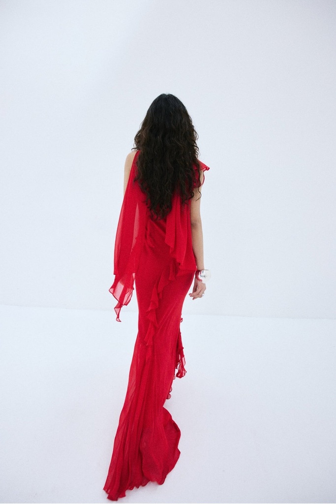 Mayara  Maxi Dress in Ruby Red 