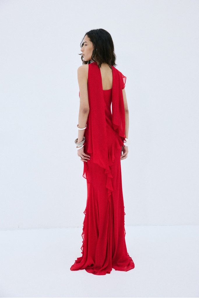 Mayara  Maxi Dress in Ruby Red 