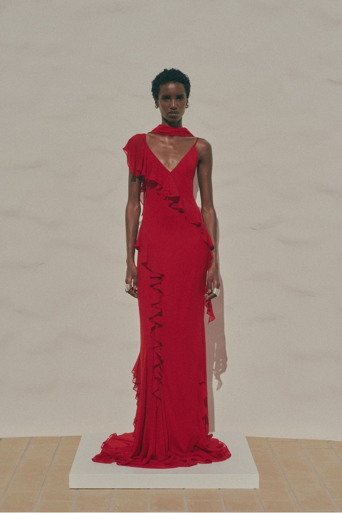 Mayara  Maxi Dress in Ruby Red 