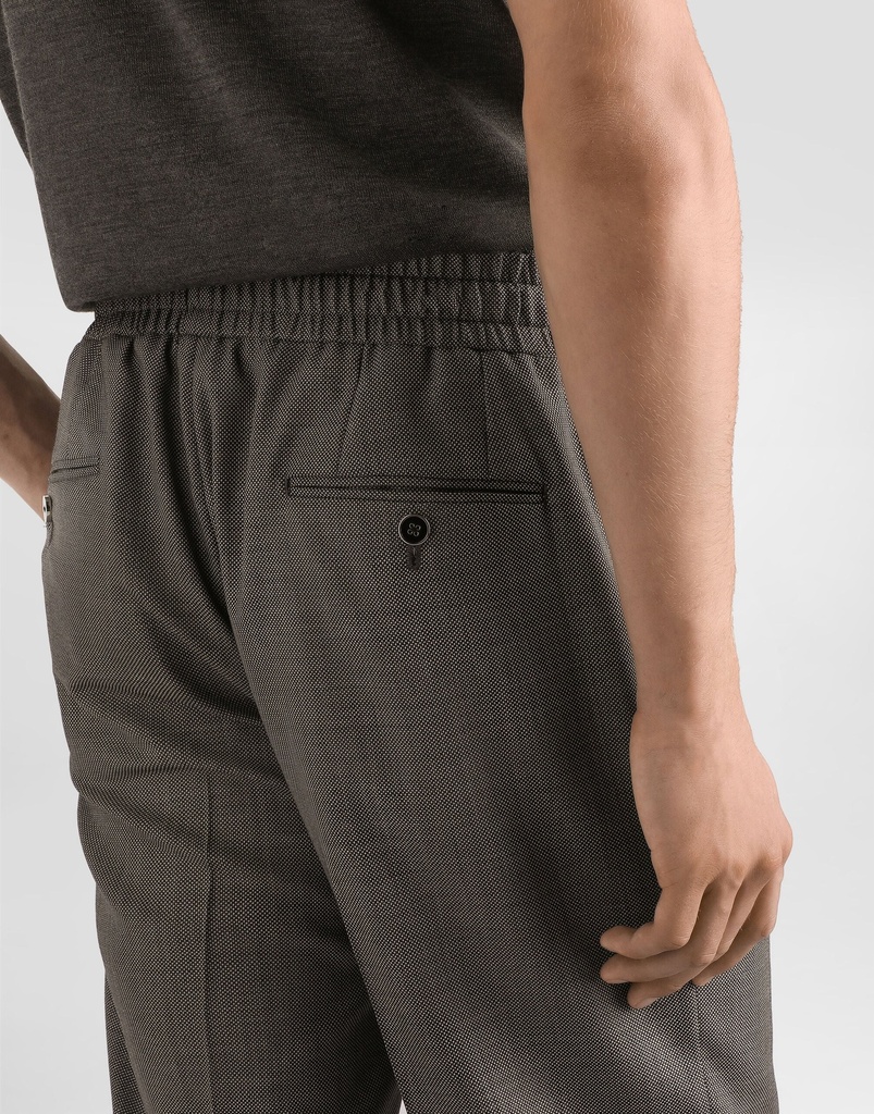 Bird's Eye Wool Jogging Trousers
