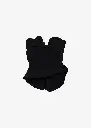 Draped Corset with Floral Detail in Black