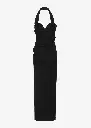 Halter Corset Draped Dress in Black