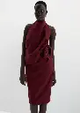 Open Back Halterneck Top in Burgundy