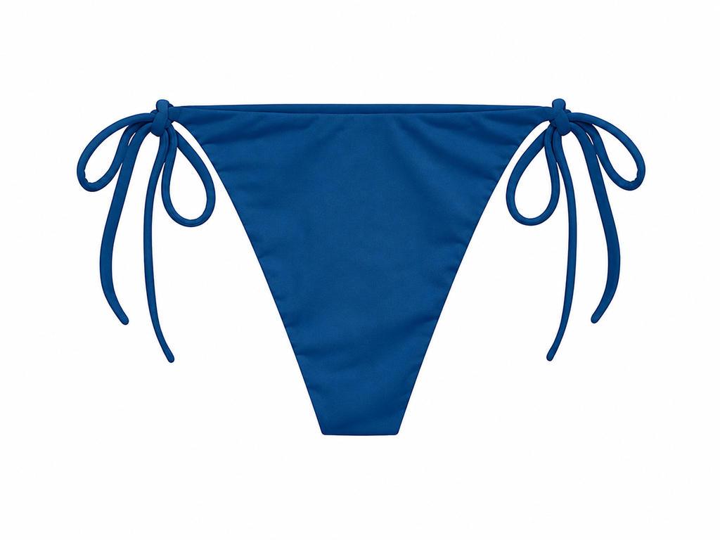 String Tie Swim Bottom in Blue 