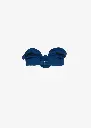 Sculptural Bandeau Swim Top in Blue