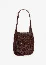Crochet Tote Bag in Brown