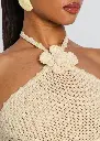 Isaure Metallic Crochet Top