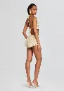 Margo Crochet Shorts in Metallic Ivory