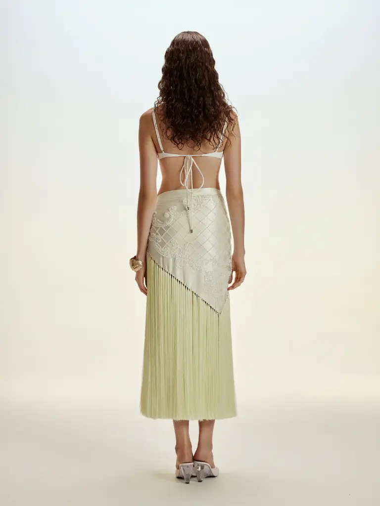 Diana Silk Embellished Skirt