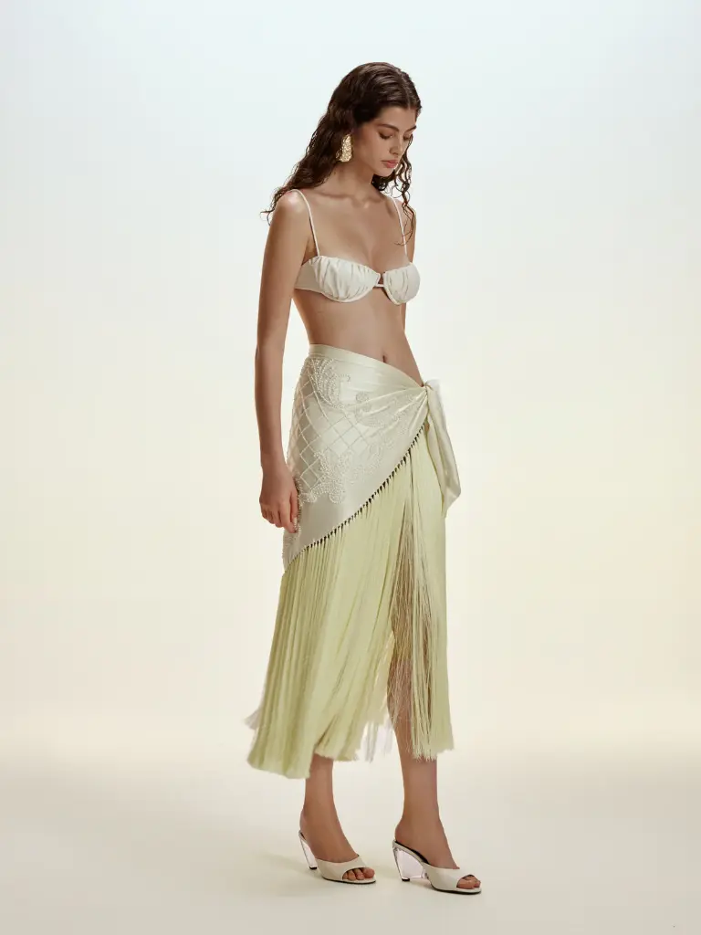Diana Silk Embellished Skirt