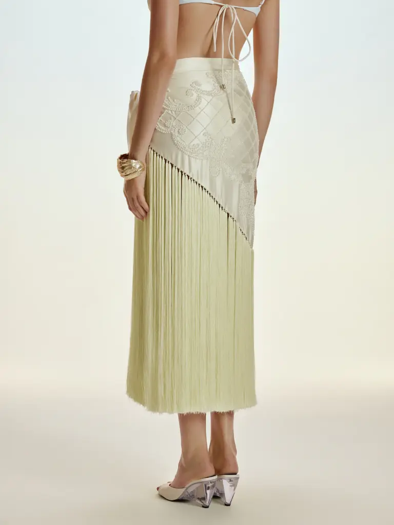 Diana Silk Embellished Skirt