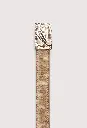 CHARLOTTE Deer print pony-effect leather belt