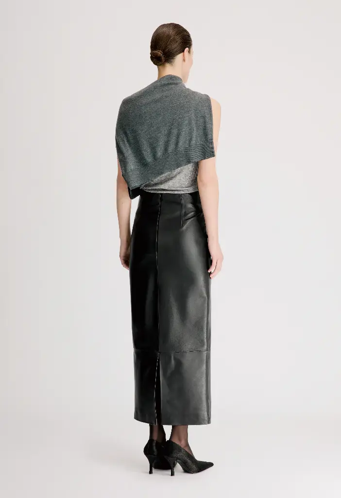 INGA Leather Maxi Skirt