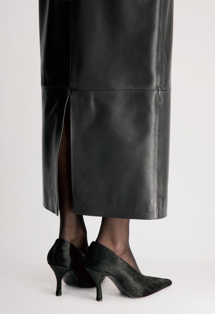 INGA Leather Maxi Skirt