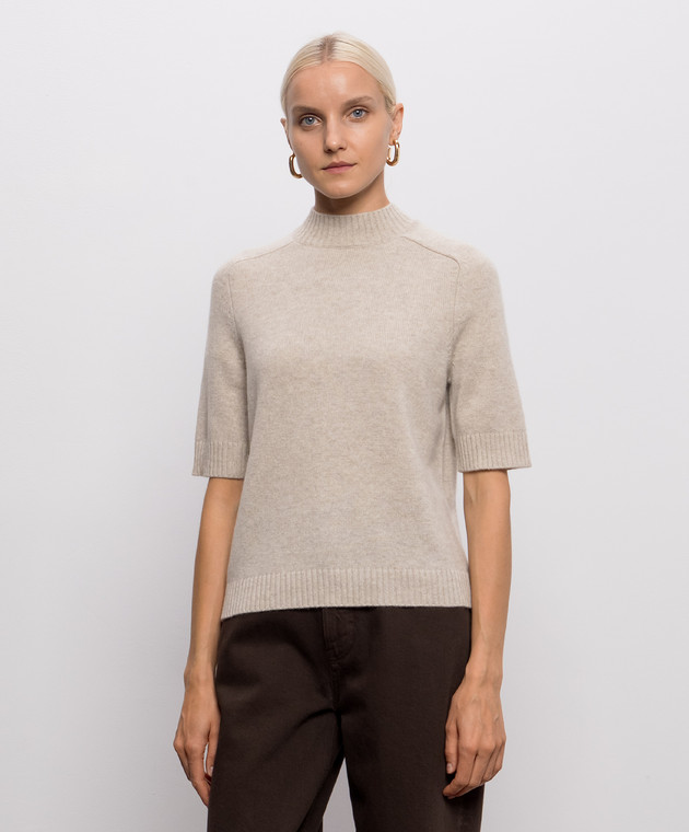 RUTH Stand collar cashmere top