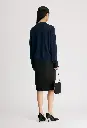 MILES Long-sleeve fine knit polo top