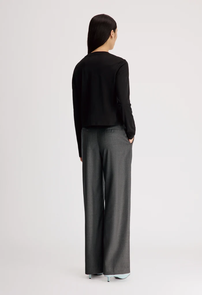 SBIRU LDS Virgin wool pleated trousers