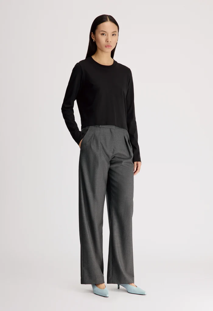SBIRU LDS Virgin wool pleated trousers