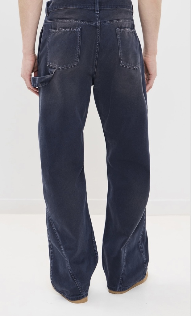 Aged Twisted Workwear Jeans Navy
