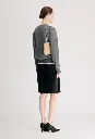 DEBI Pony-effect leather skirt