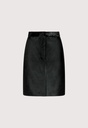 DEBI Pony-effect leather skirt