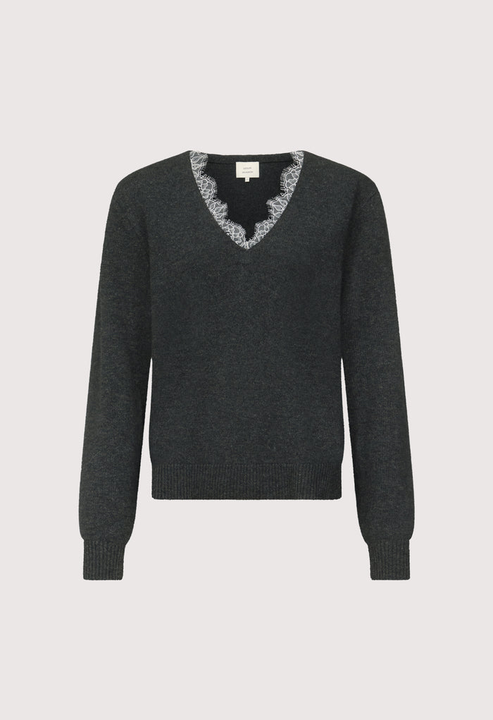 LEYLA Lace trim sweater