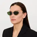 Alba Sunglasses in Silver and Green