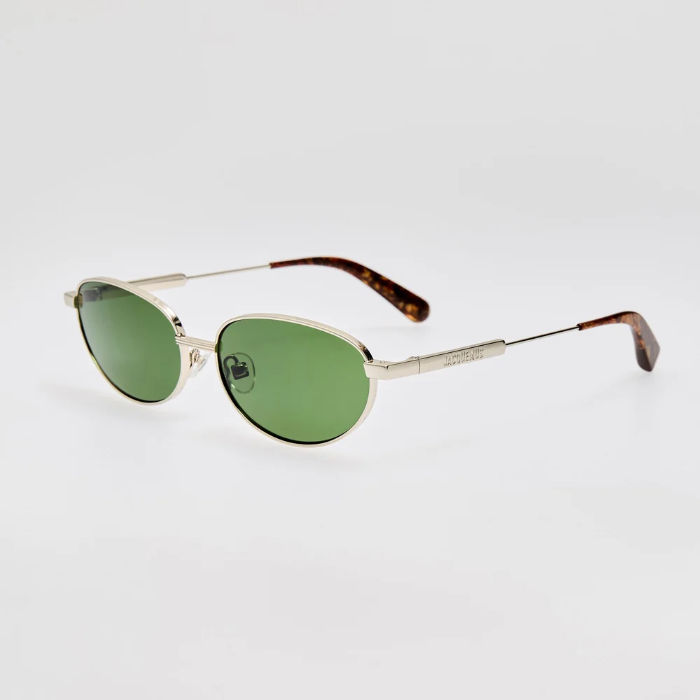 Alba Sunglasses in Silver and Green