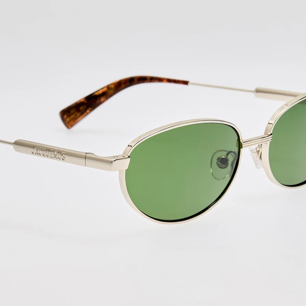 Alba Sunglasses in Silver and Green