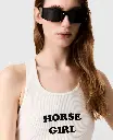 Horse Girl Graphic Cotton Tank Top