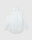 Poplin Shirt with Lace Panels