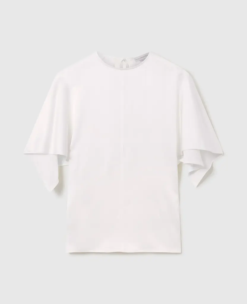 Satin Top with Handkerchief Sleeves