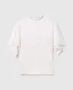 Satin Top with Handkerchief Sleeves