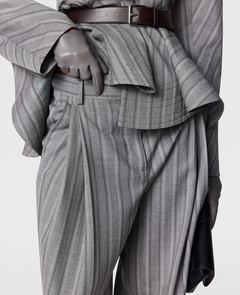 Lightweight Straight Striped Trousers