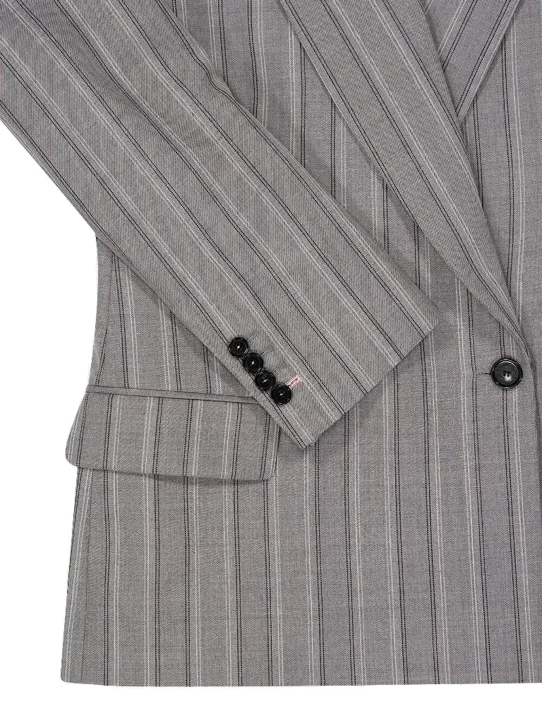 Jacket with Thin Stripes Pattern 