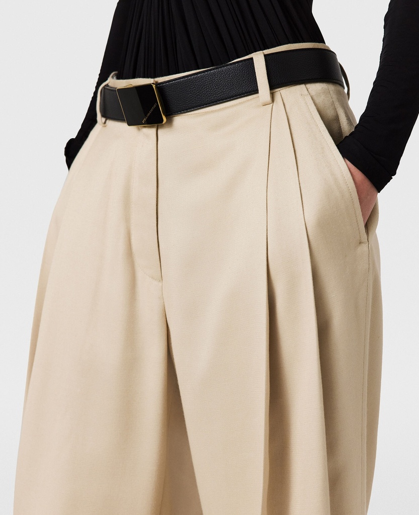 Lightweight Textured Straight Pants
