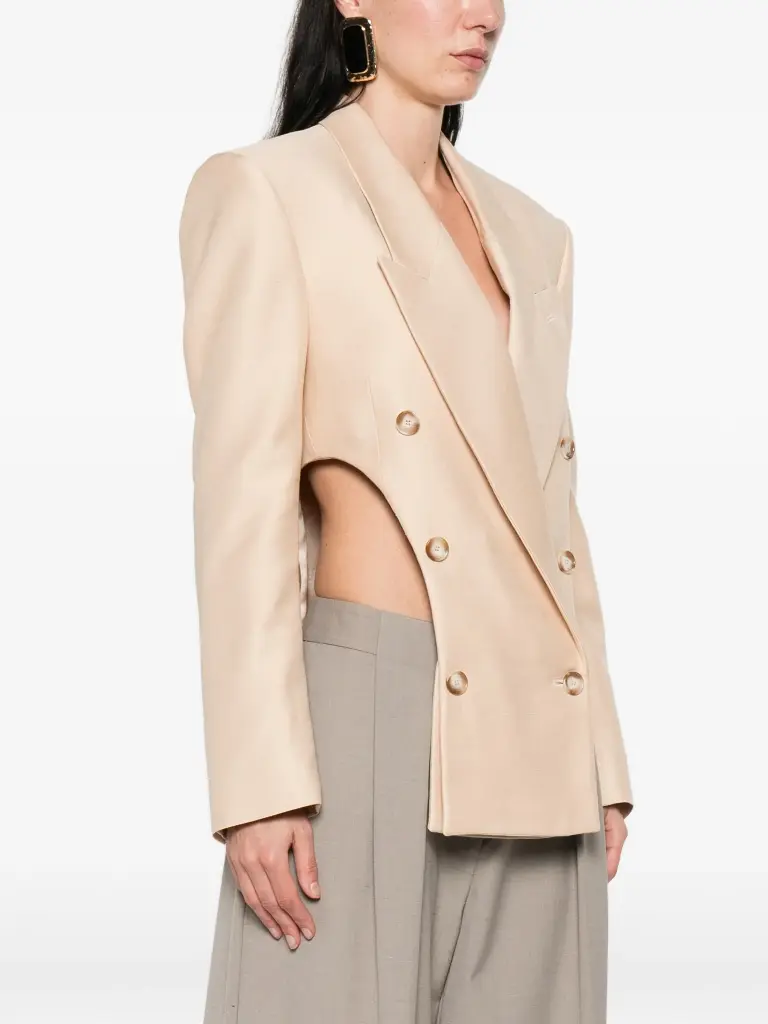 Double Breasted Cut-Out Blazer
