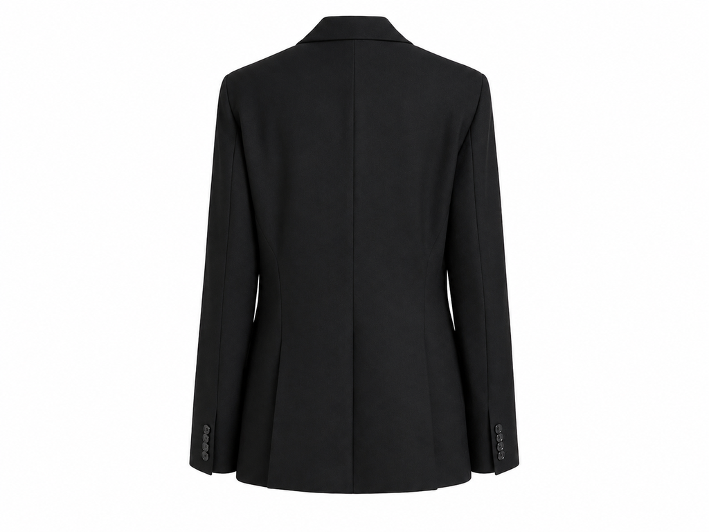 Double Breasted Fitted Canvas Jacket