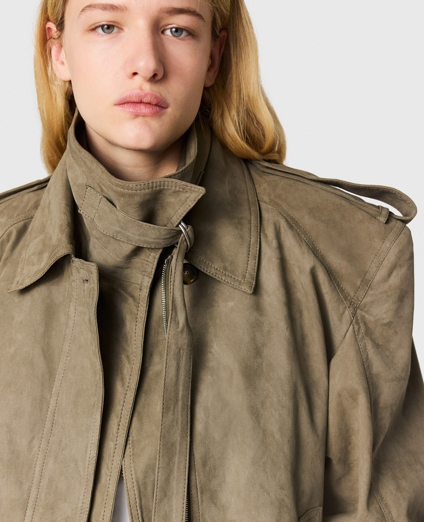 Double Layer Suede Effect Jacket