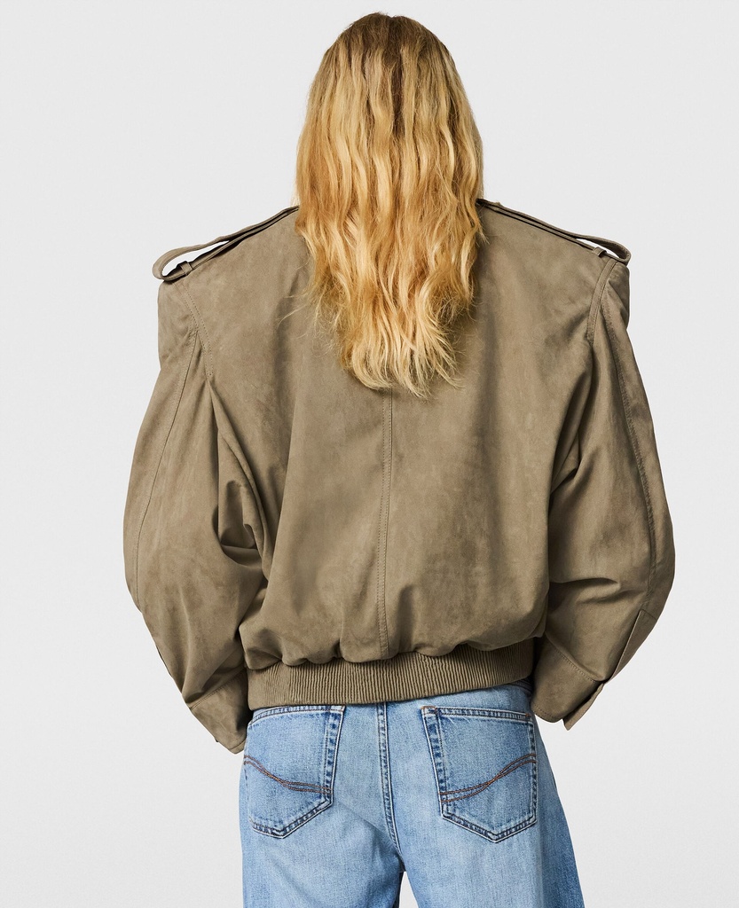 Double Layer Suede Effect Jacket