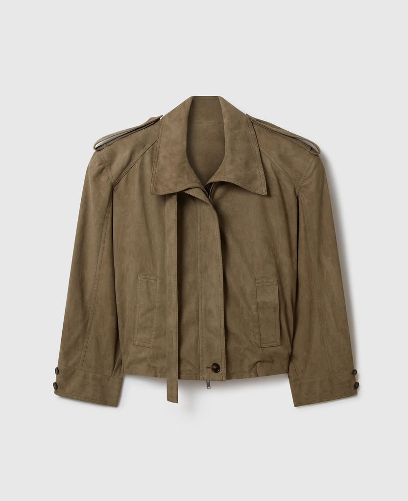 Double Layer Suede Effect Jacket