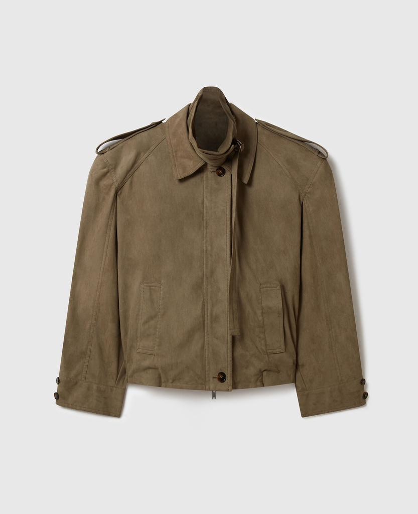 Double Layer Suede Effect Jacket