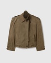 Double Layer Suede Effect Jacket