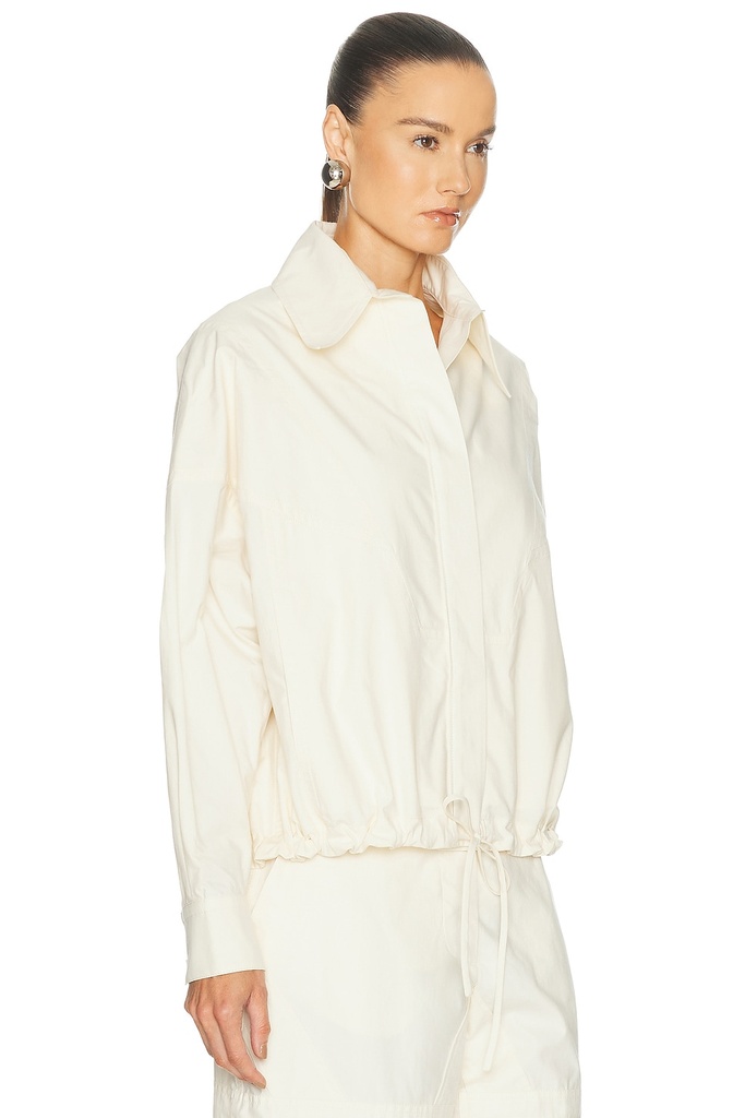 Washed Cotton Sporty Bomber Jacket