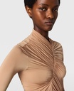 Draped Jersey Crêpe Bodysuit