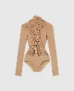 Draped Jersey Crêpe Bodysuit